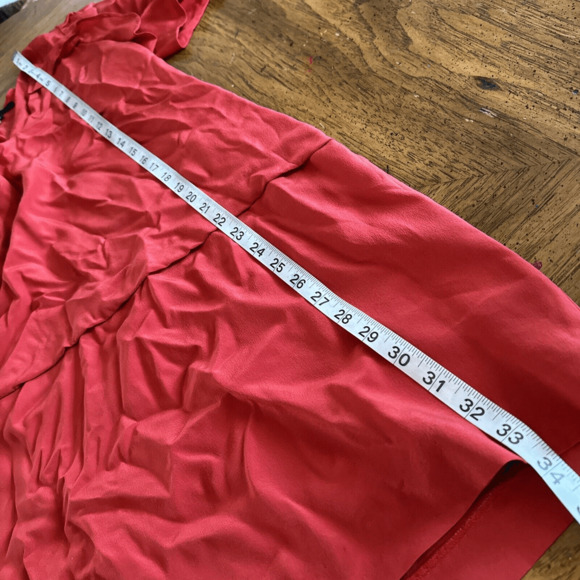 Maje Red Silk Dress Mini Sheathe Woman’s Medium EUC Holiday Chic Parisian Cherry - Picture 7 of 16